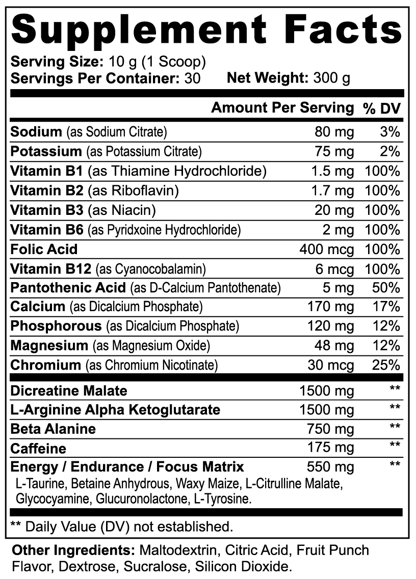 SUPPIES Pre-Workout-Fruit Punch