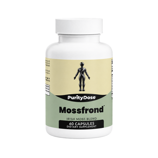 Mossfrond™ — final packaging in the Purity Dose Glass style