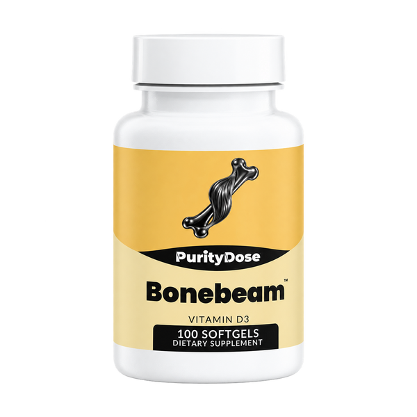 Bonebeam™ — final packaging in the Purity Dose Glass style