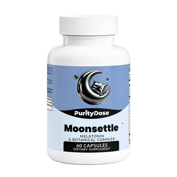 Moonsettle™ — final packaging in the Purity Dose Glass style