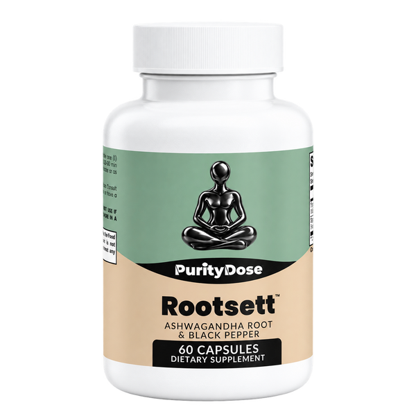 Rootsett™ — final packaging in the Purity Dose Glass style