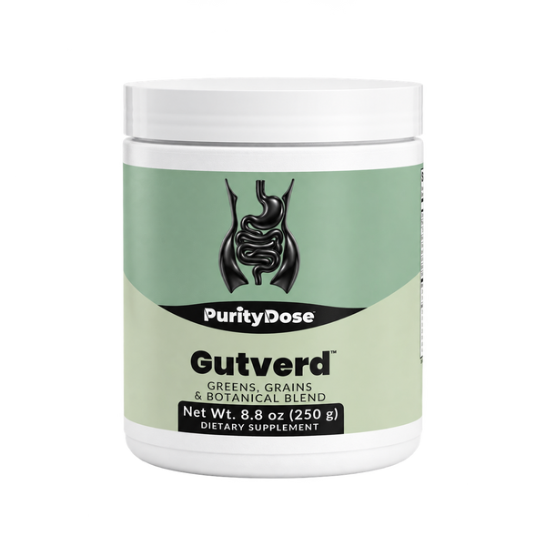 Gutverd™ — final packaging in the Purity Dose Glass style