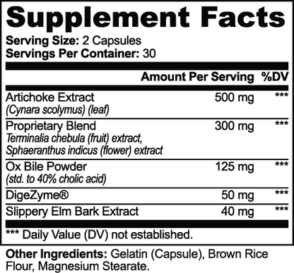 Bilebranch — official supplier Supplement Facts
