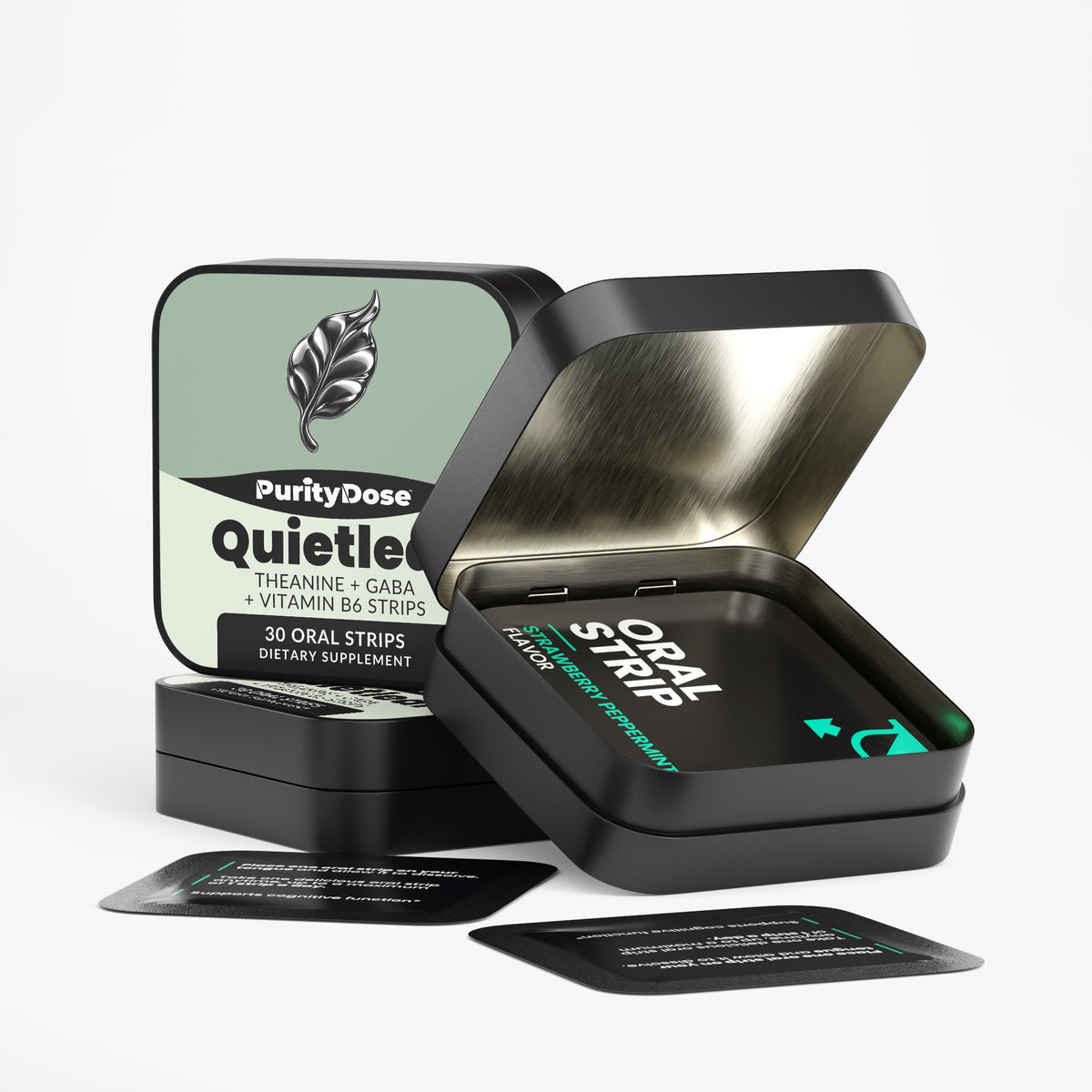 Quietleaf™ — Theanine + GABA + B6 Strips
