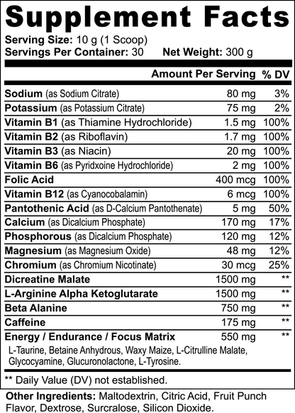 SUPPIES Pre-Workout-Fruit Punch