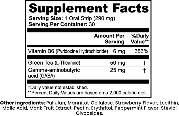 Quietleaf™ — Theanine + GABA + B6 Strips