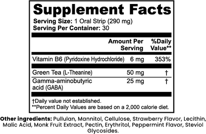 Quietleaf™ — Theanine + GABA + B6 Strips