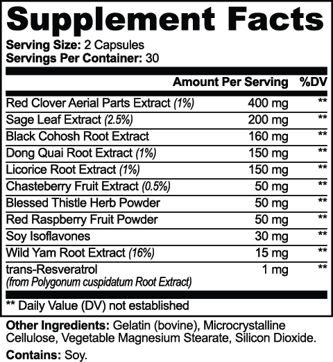 Femseren — official supplier Supplement Facts