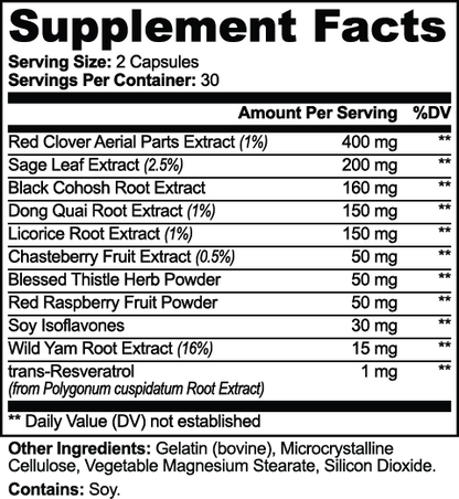 Femseren — official supplier Supplement Facts