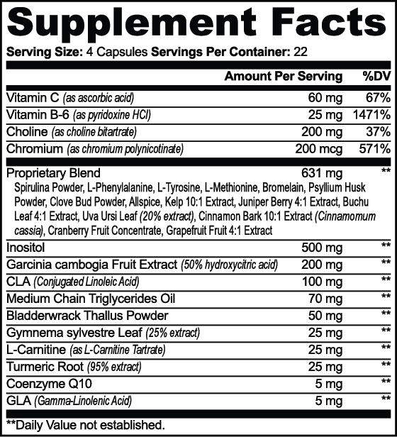 Metaflare — official supplier Supplement Facts