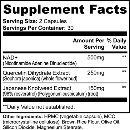Nadence — official supplier Supplement Facts