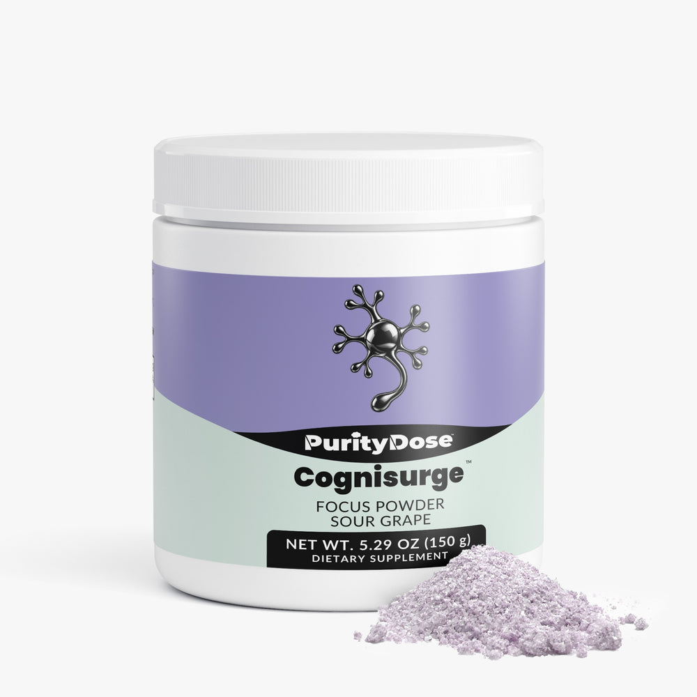 Cognisurge™ — Focus Powder — Sour Grape — product with serving