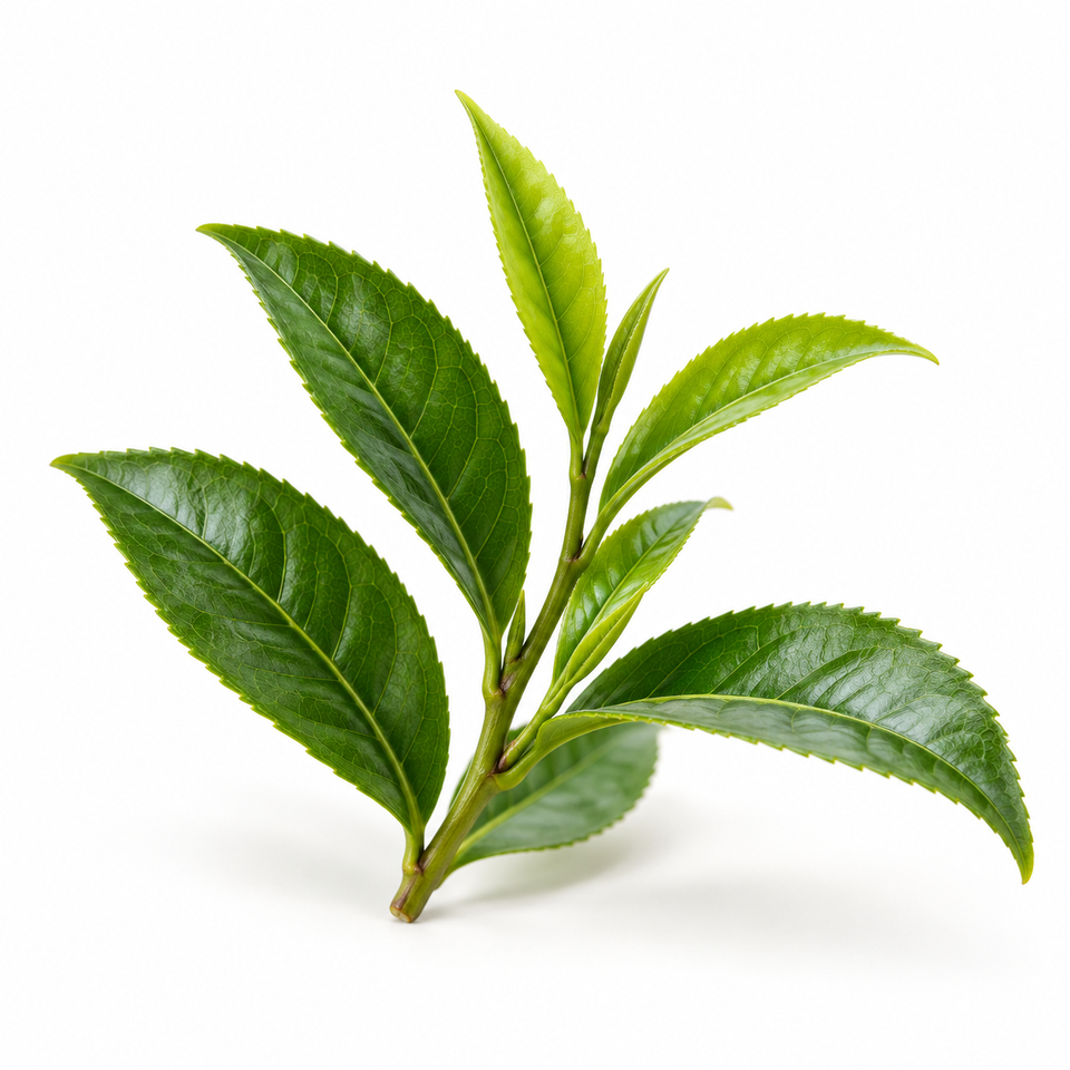 Green tea, the listed caffeine source