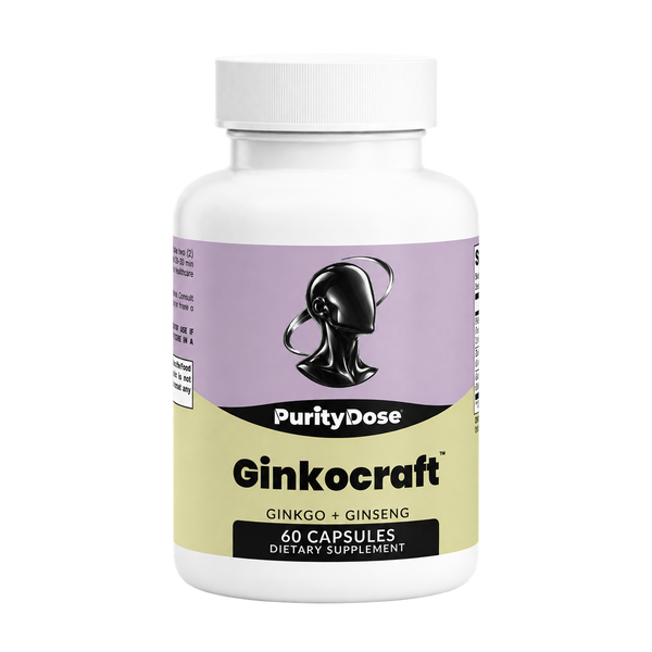 Ginkocraft™ — final packaging in the Purity Dose Glass style