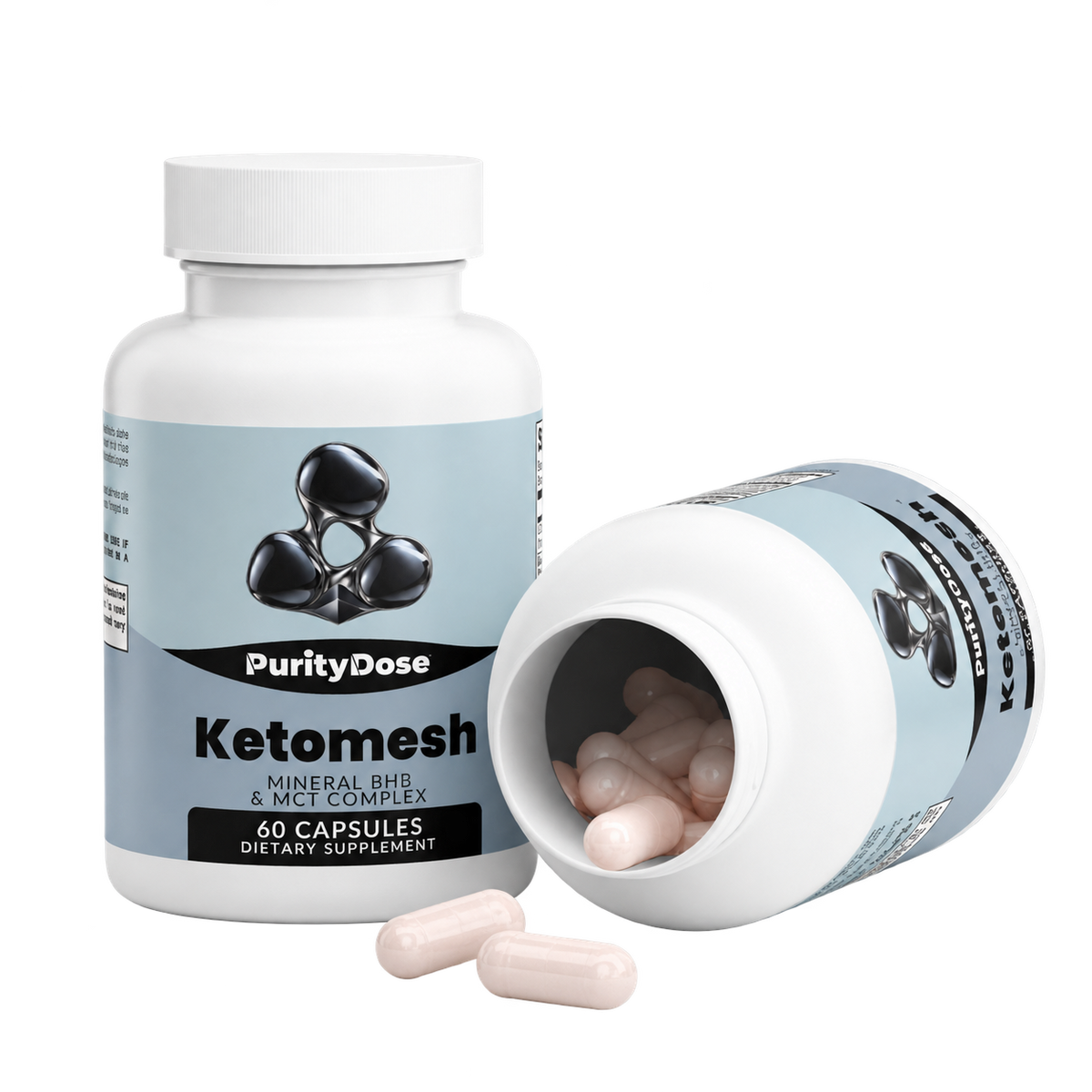 Ketomesh pack contents. 60 capsules. 30 full servings.