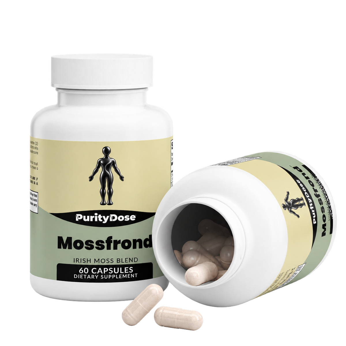 Mossfrond pack contents. 60 capsules. 30 full servings.