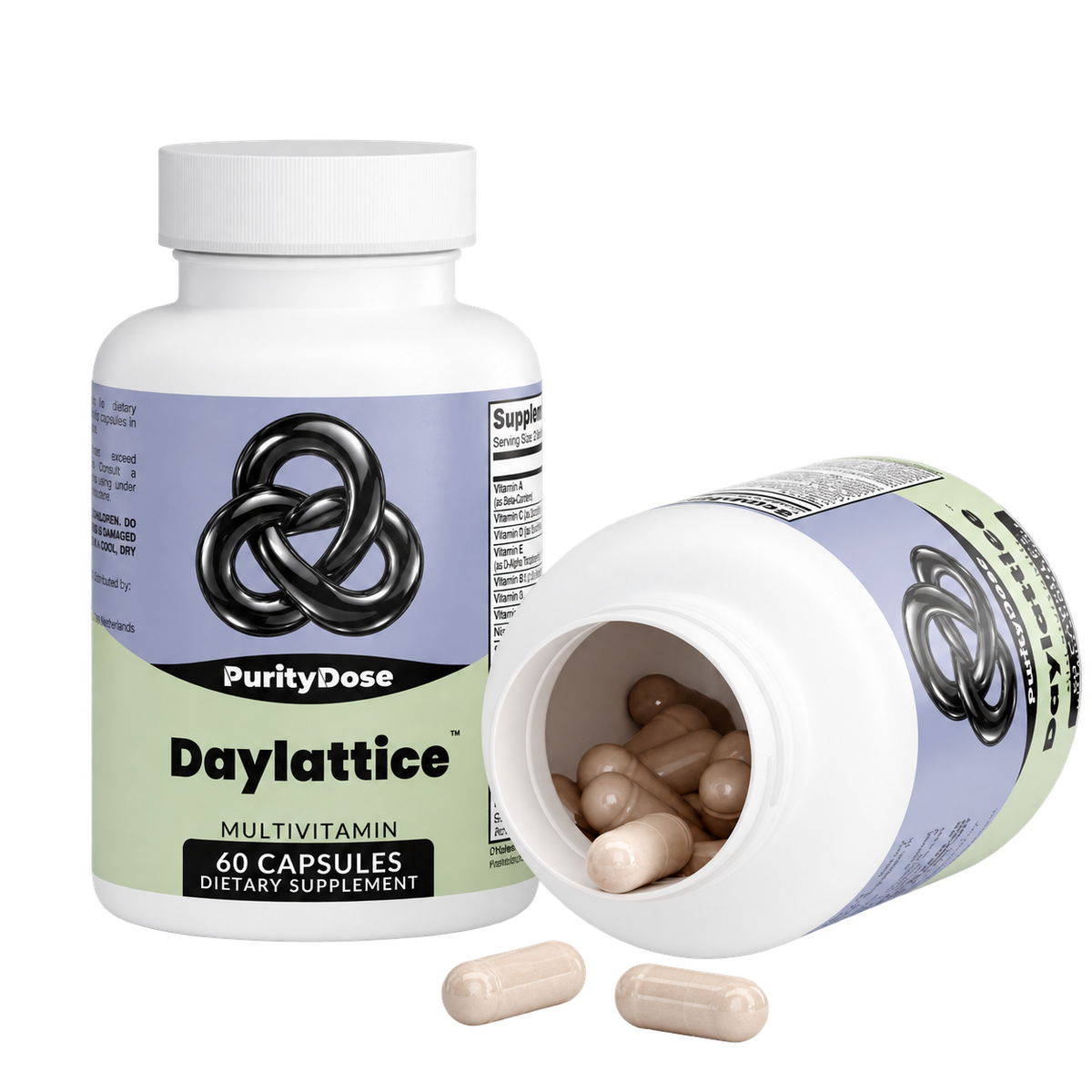 Daylattice pack contents. 60 capsules. 30 full servings.