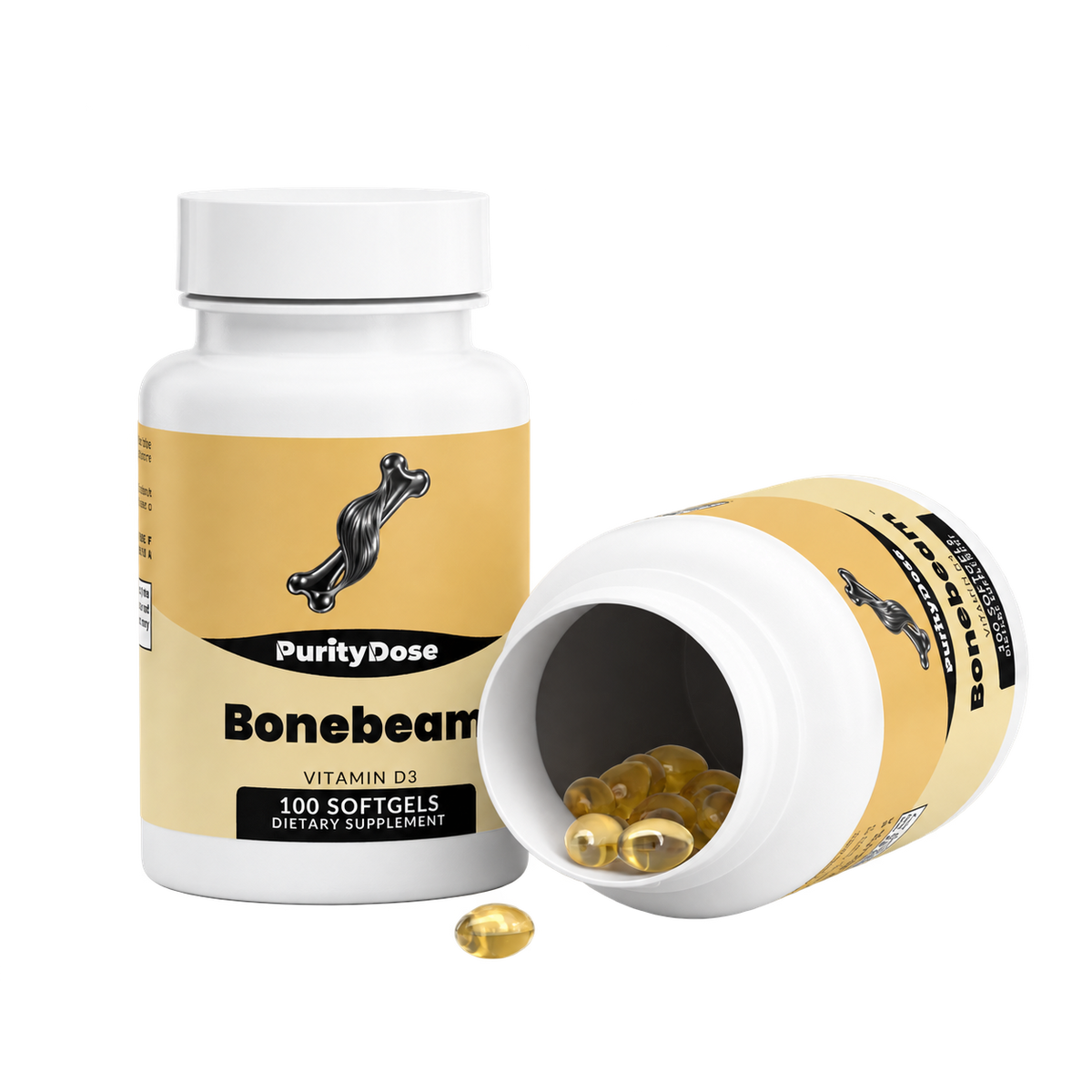 Bonebeam pack contents. 100 softgels. 100 full servings.