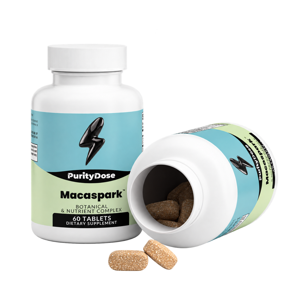 Macaspark pack contents. 60 tablets. 30 full servings.