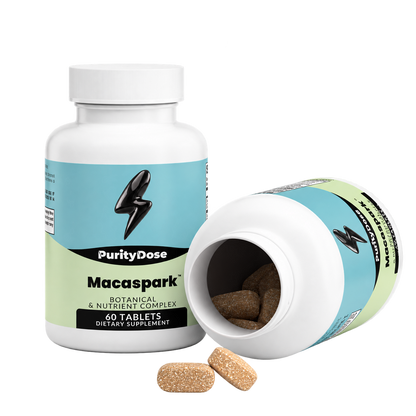Macaspark pack contents. 60 tablets. 30 full servings.