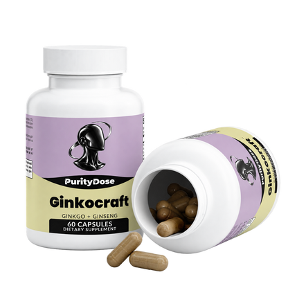 Ginkocraft pack contents. 60 capsules. 30 full servings.