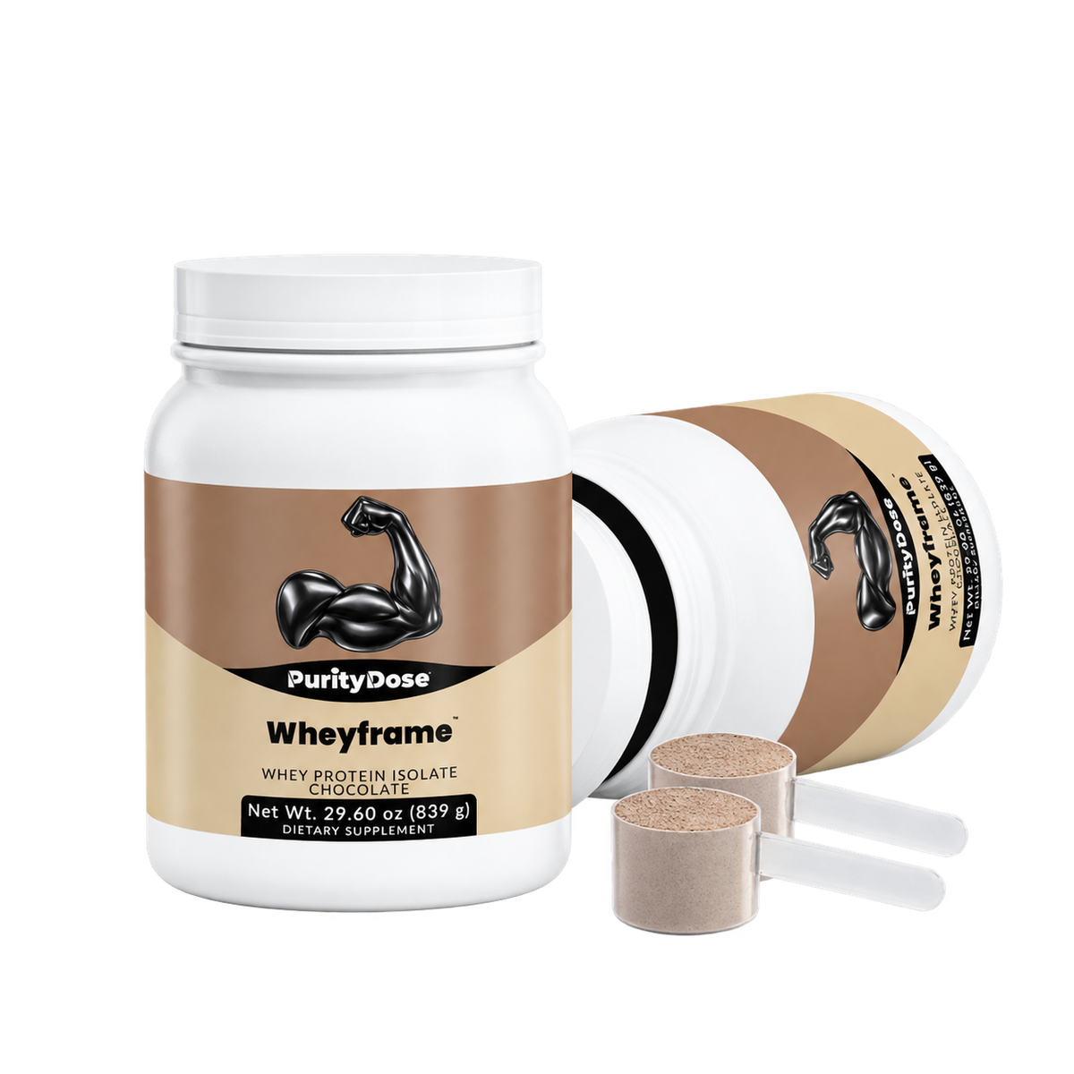 Wheyframe pack contents. 48 scoops. 24 full servings.