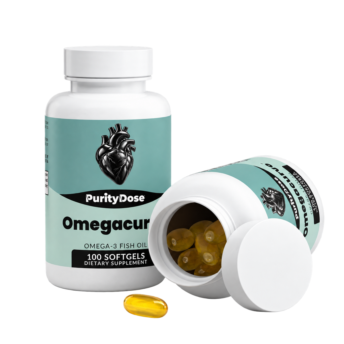 Omegacurve pack contents. 100 softgels. 100 full servings.