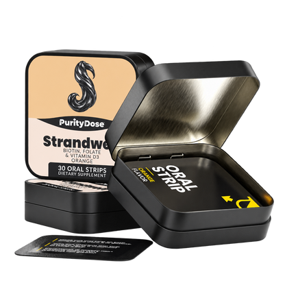 Strandweft pack contents. 30 oral strips. 30 full servings.