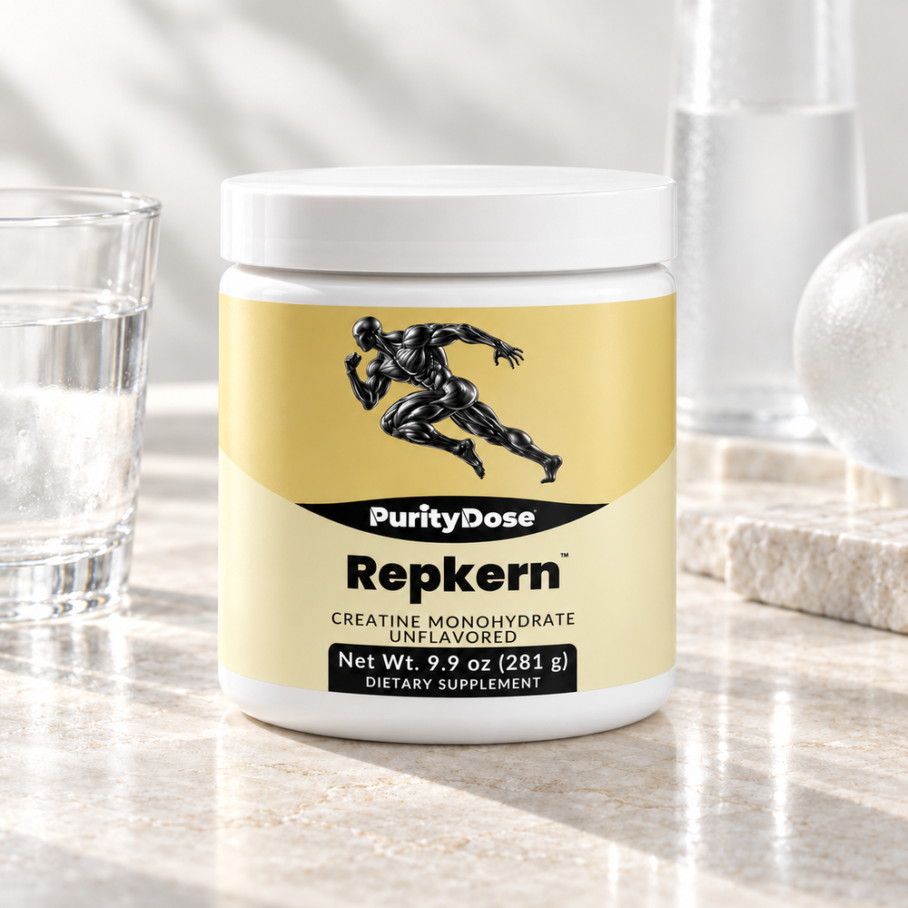 Repkern current packaging in a bright glass setting with relevant formula context.